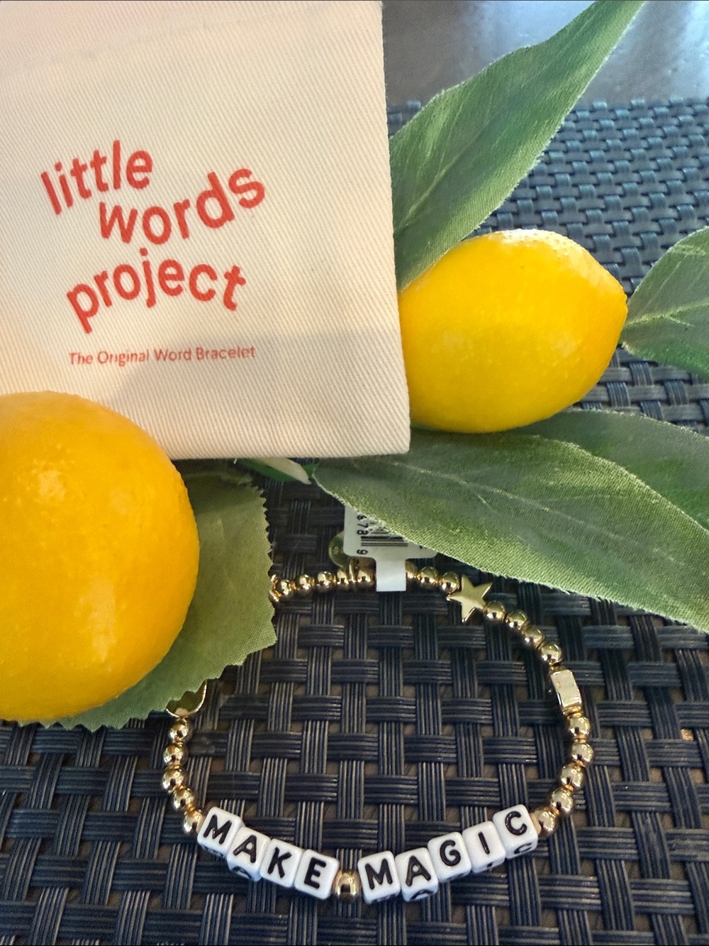 Little Words Project 'Make Magic' Gold Bead Bracelet - Yellow/Gold